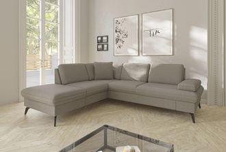 Sit&more Ecksofa »Morris Jubi L-Form, B: 238 cm« mit Armteilfunktion & 1 Zierkissen, optional Bettfunktion
