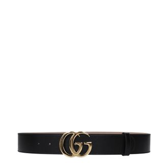Gucci Marmont Herrens G&uuml;rtel aus schwarzem Leder