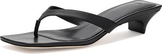 Vince San Juan Thong Sandals Womens Sandals Black : 6.5 M, Leather/Suede