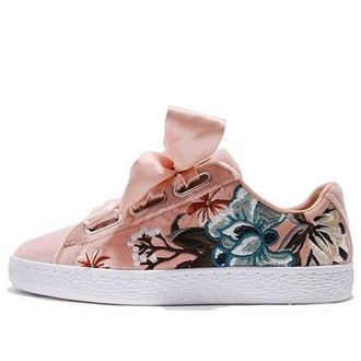 Puma (WMNS) PUMA Basket Heart Hyper Embroidery - Peach 366116-02