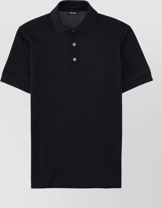 Ermenegildo Zegna short sleeves polo collar cotton jersey