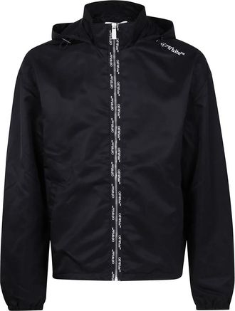 Off-white Nylon Windjack - Heren - Zomerjassen - Zwart - L - Nylon - Jassen