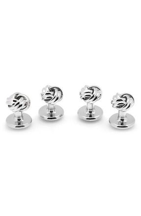 Cufflinks Inc. Silver Knot Shirt Studs in Metallic Silver at Nordstrom