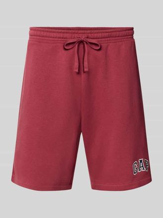 GAP Sweatshorts mit Logo und elastischem Bund in Dunkelrot, Gr&ouml;&szlig;e XXL