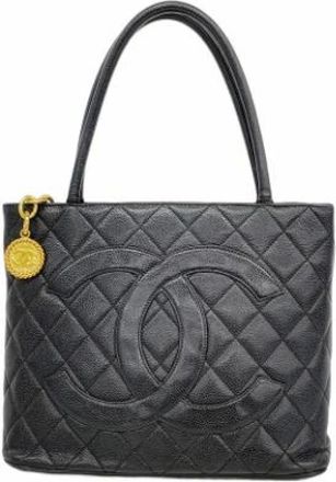 Chanel Pre-owned Tote Bags, female, Black, Size: ONE SIZE Pre-owned Vintage Tote Bag