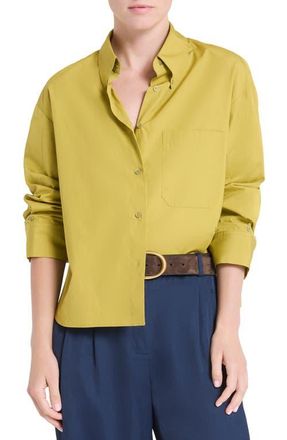 TWP J.D. Cotton Button-Down Shirt in Avocado Oil at Nordstrom, Size X-Large