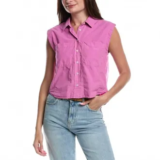 Nation Ltd Rylee Patch Pocket Shirt In Rosebud