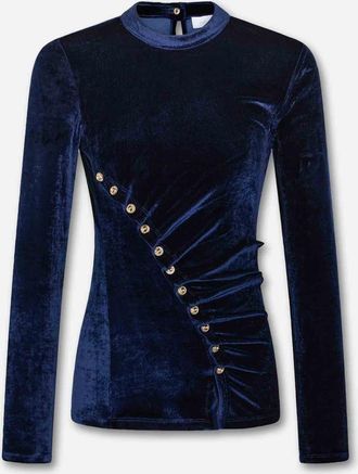 Paco Rabanne Draped Velvet Top