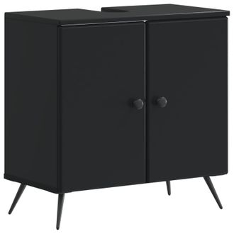 vidaXL Mueble De Lavabo Para Ba&ntilde;o Breda Negro 59,5 X 31,5 X 59 Cm Vidaxl