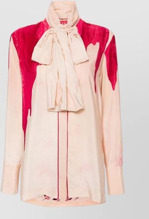 F.R.S. For Restless Sleepers silk printed long-sleeve blouse