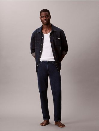 Calvin Klein Jeans Calvin Klein Mens Travel Tapered Jeans - Blue - 33W x 32L