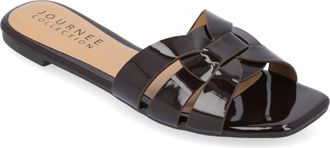 Journee Collection Womens Arrina Wide Width Flat Sandals