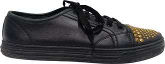 Gucci Pre-owned Womens California Studded Low-Top Sneakers in Black Leather - Size 38.5 EU/IT