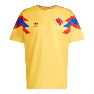 adidas Training T-Shirts, male, Yellow, Size: XL Colombia 1990 Jersey Tee