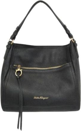 Ferragamo Pre-owned Shoulder Bags, female, Black, Size: ONE SIZE Pre-owned Leather handbags