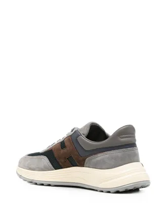 Hogan Colorblock Suede Sneaker - Grey