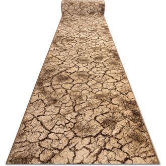RugsX Alfombra De Pasillo Karmel Terra Suelo Agrietado - Tuerca 100cm Beige 100x850 Cm