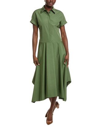 Lafayette 148 New York Collared Drop Waist Dress