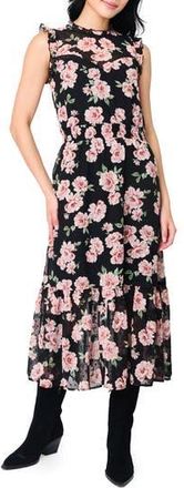 Gibsonlook Sweetheart Sleeveless Floral Dress in Black Pink Floral at Nordstrom Rack, Size Xx-Small