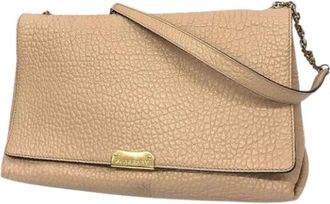 Burberry Pre-owned Cross Body Bags, female, Beige, Size: ONE SIZE Pre-owned Leather Shoulder Bag