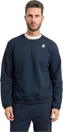 K-Way Nael Brushed PC Jumper - Heren - Sweatshirts - Blauw - XL - Katoen - Hoodies & sweatvesten