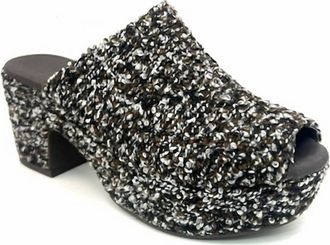 Chocolat Blu Womens Gwyn Platform Clog In Brown Multi Tweed