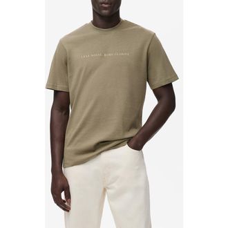 Mango Cotton Graphic T-Shirt in Dark Green at Nordstrom, Size X-Small