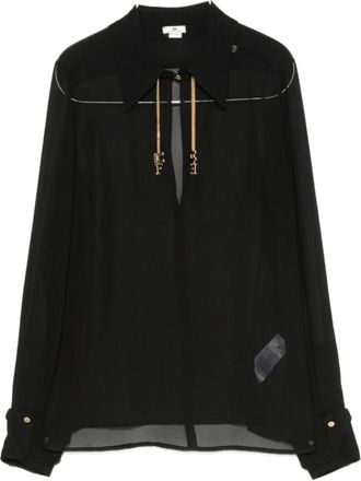 Elisabetta Franchi Mujer, Blusas y Camisas, Negro, Talla: M