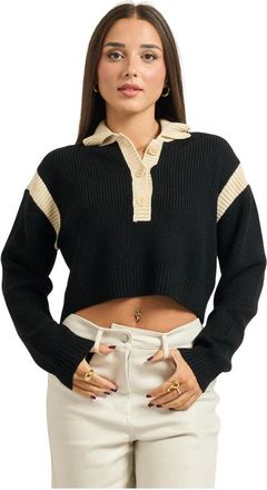 Patrizia Pepe Truien & Vesten, Dames, Zwart, M, Wol, Racing Sweater