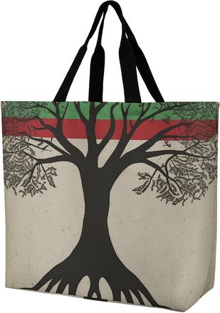 Generic Tree Of Life Palestinian Flag Shoulder Bag Reusable Shopping Bag Foldable Shopping Bags For Casual Picnic Work