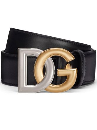 Dolce & Gabbana Cintura con logo DG - Nero