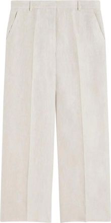 Max Mara Wide Trousers, female, Beige, Size: 2XS Malizia Long Trousers