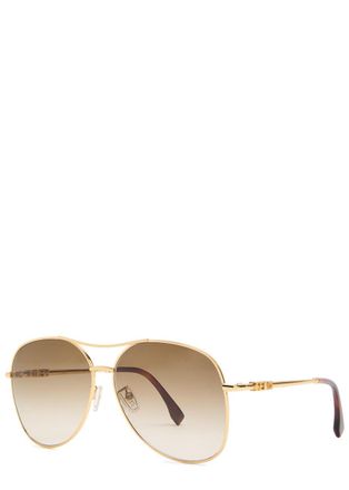 Fendi Aviator-style Sunglasses - Brown Light - One Size