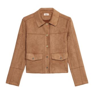 Oltre Jassen, Dames, Bruin, 4Xl, Polyester, Korte jas in zachte stof