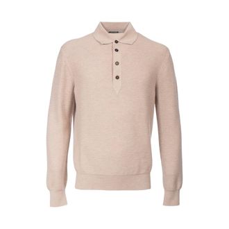 Ermenegildo Zegna Oasi Cashmere Polo - Tops - Hombre - Beige - XL