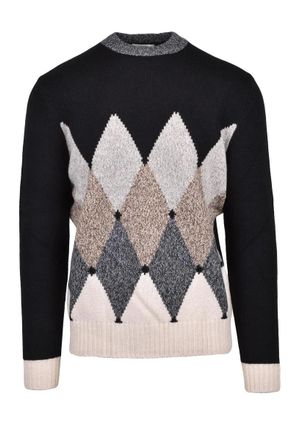 Ballantyne Crew Neck Pullover - Beige/Black