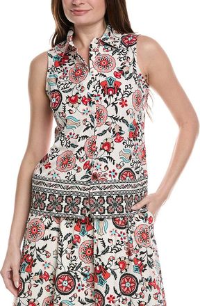 T Tahari Button Blouse