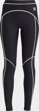 Amiri MA Logo Contrast-Trim Leggings