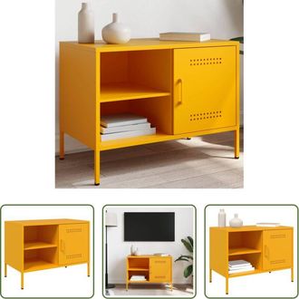 vidaXL vidaXL TV in acciaio - Mobile TV Giallo Senape 68x39x50,5 cm in Acciaio