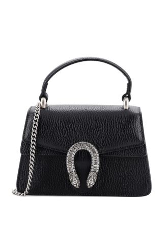 Gucci Dionysus Top Handle Bag Leather with Crystals Mini satchel - Black
