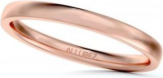 Allurez Low Dome Comfort Fit Wedding Ring 14k Rose Gold (2mm)