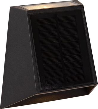Lucide Lucide - Luton Wall light Outdoor- Solar - led Dim. 2850K/3150K IP54 - Day/Night Sensor - Black