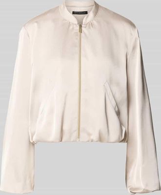 Betty Barclay Regular Fit Blazer aus Satin mit Rei&szlig;verschluss in Beige, Gr&ouml;&szlig;e 42