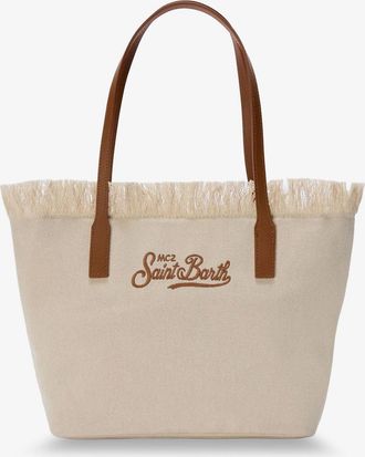 MC2 Saint Barth Borsa a spalla City bag Mid Fringe in canvas - MC2 SAINT BARTH - gender_Woman