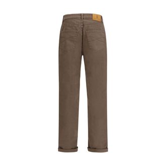Brunello Cucinelli Mens Brown Cotton Jeans Denim Clothing