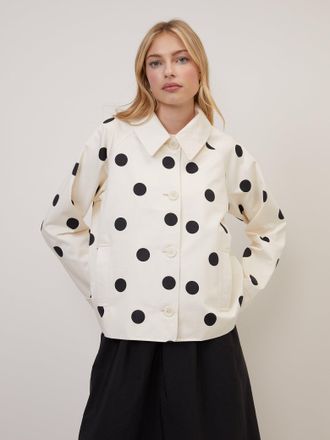Nobody's Child Cream Polka Dot Swing Jacket