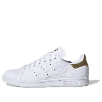 adidas (WMNS) adidas Stan Smith Debossed Logos - White Metallic Gold EF6853