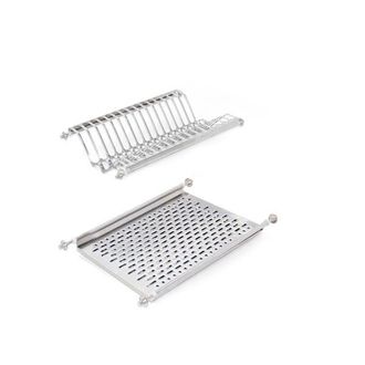 Emuca Escurreplatos Para M&oacute;dulos Altos, M&oacute;dulo 450mm, Acero Inoxidable - Acero Inoxidable - Emuca
