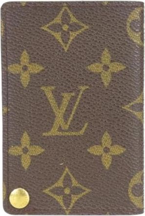 Louis Vuitton Pre-owned Monogram Card Case - Dames - Vintage Accessoires - Bruin - ONE Size - Vintage