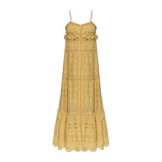 Isabel Marant Paule Strappy Dress - Dames - Maxi kleedjes - Geel - S - Katoen - Kleedjes
